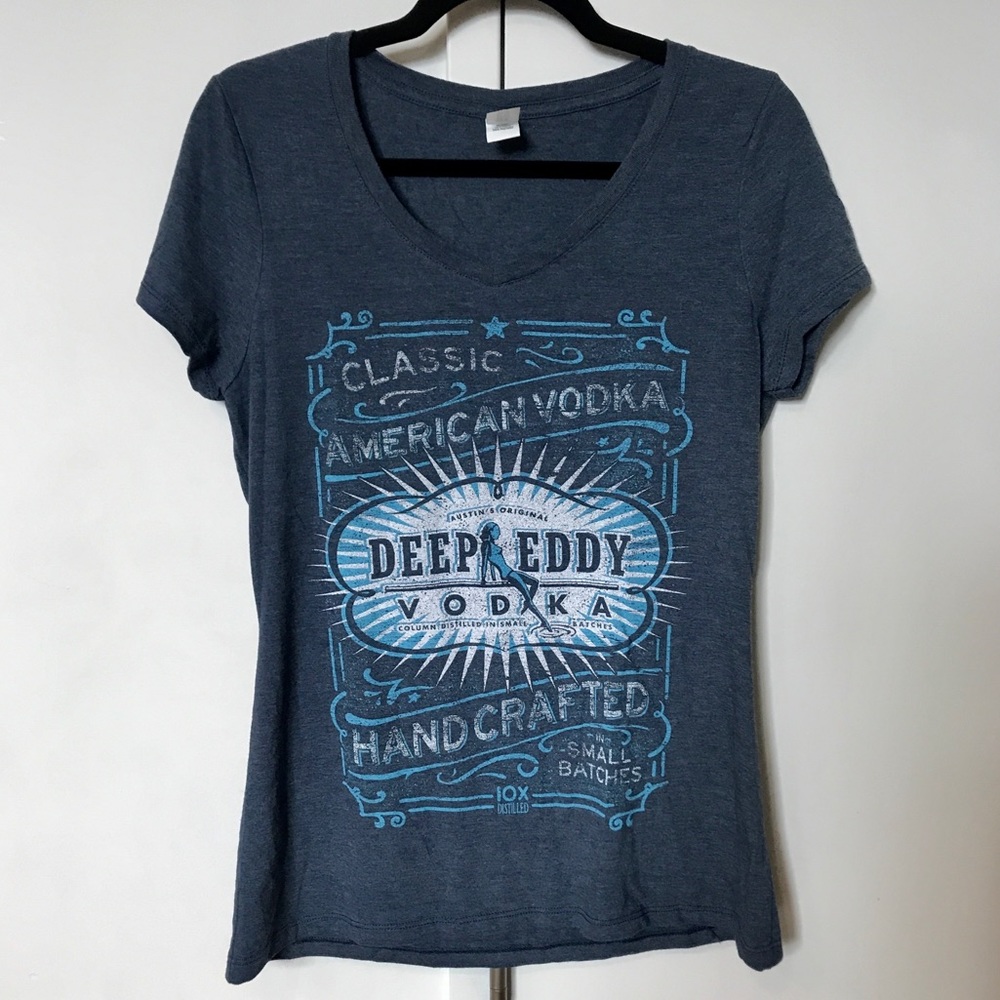 Blue ‘Deep Eddy Vodka’ Vintage Logo Baby Doll Tee